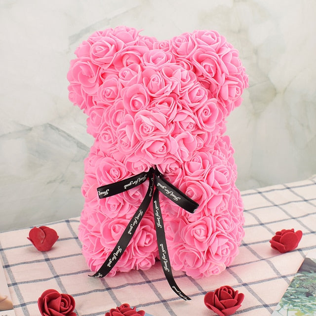 Artificial Rose Flower Bear